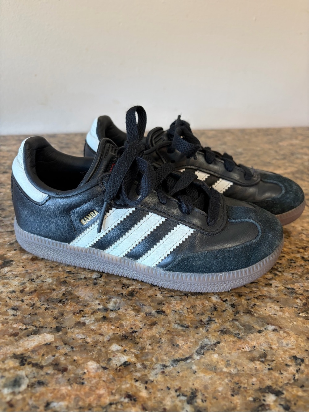 adidas Kids Black & White Classic Samba Sneakers